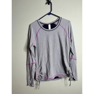 Lucy striped tech dashing run long sleeve top Large